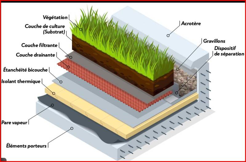 Réalisation d’une terrasse végétalisée sur terrasse béton à Pierrelatte dans la Drôme